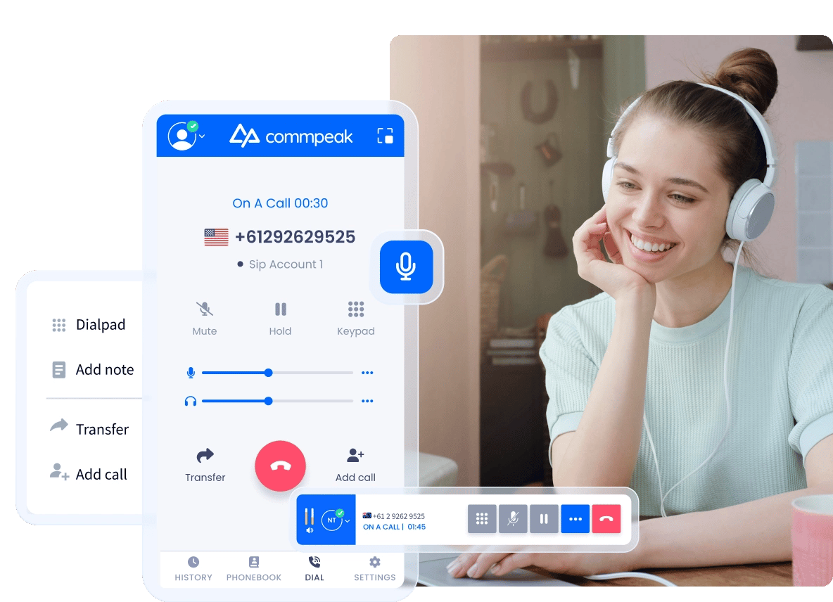 Built-in Softphone